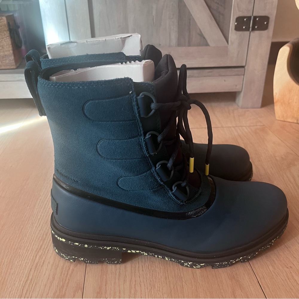 New Sorel Lennox Street Lace-Up Teal Hiking Boot Shoe - Picture 1 of 9
